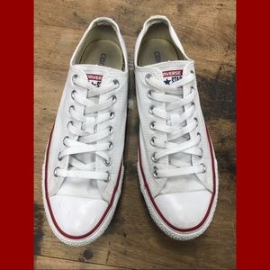 White Converse Men’s 9/ Women’s 11 WORN ONCE